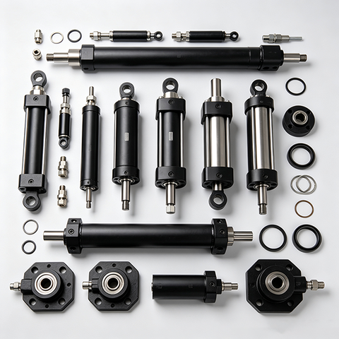 Hydraulic Cylinder Double Acting Hard Chrome Plated Carbon Steel Custom Manufactured Factory
