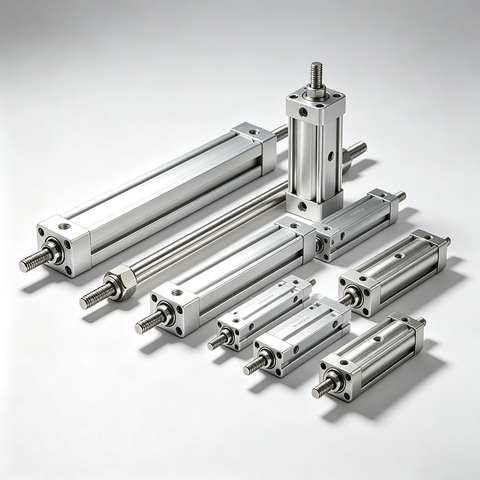ISO15552 Standard Tie Rod Pneumatic Cylinder Heavy-Duty Air Cylinder with Optional Magnetic Piston for Automated Machinery